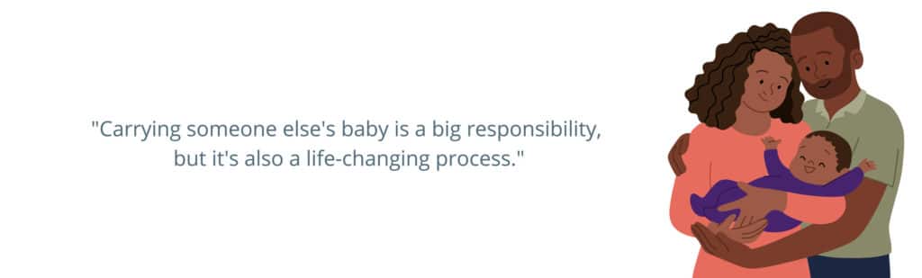 Carrying someone else's baby is a big responsibility, but it's also a life-changing process